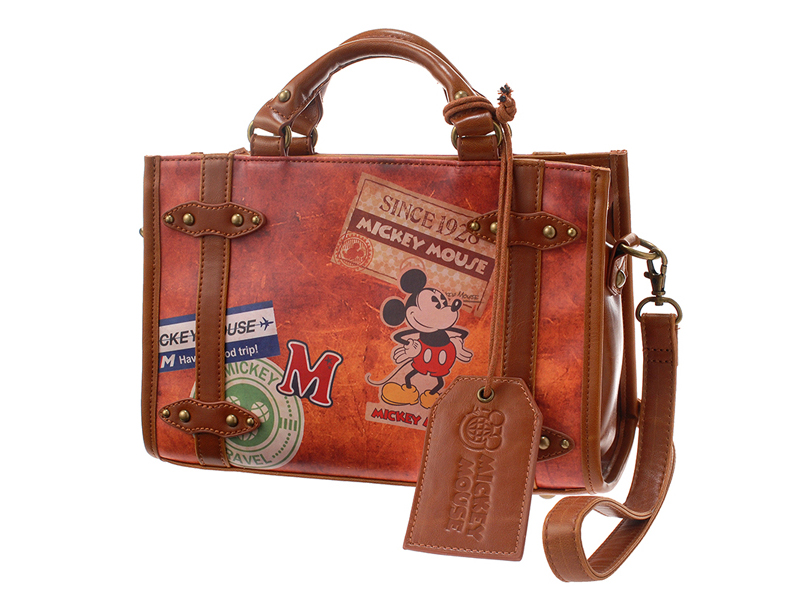 Mickey Mouse Faux Leather Vintage Style Mini Boston Bag Disney Store JAPAN | Japanese Online ...