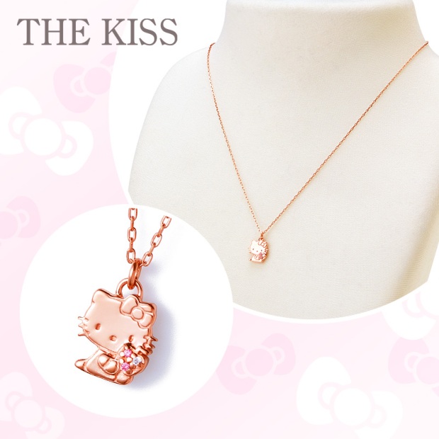 Hello Kitty x THE KISS Necklace Sitting Apple SANRIO MADE IN JAPAN For Sale - 01